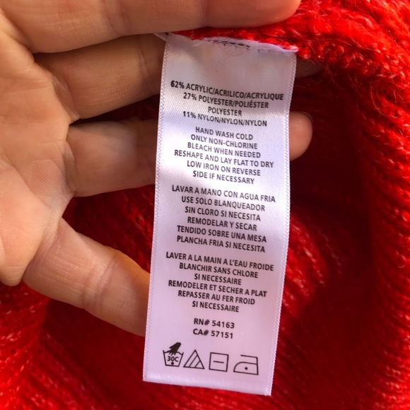 Calvin Klein Jeans orange partial zip neck Sweater NWT Large - Picture 8 of 9